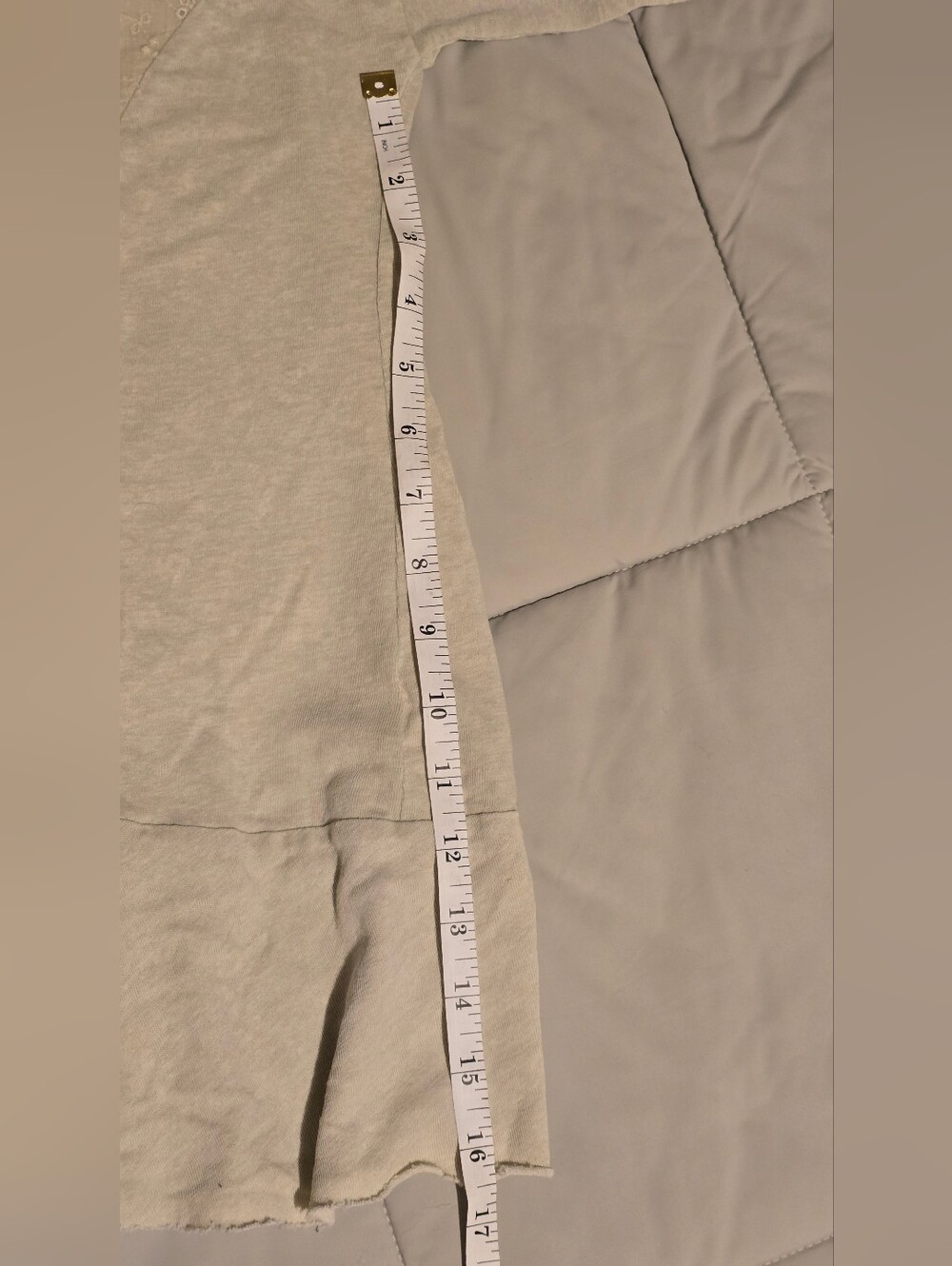 Casual Wide-Sleeve Lace Trim Top in Beige - Picture 6 of 6